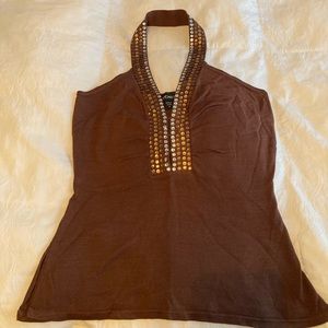 Bebe Sequin Halter